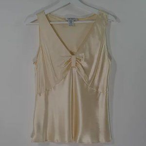 Cream Silk Camisole Tank Top | Nine West